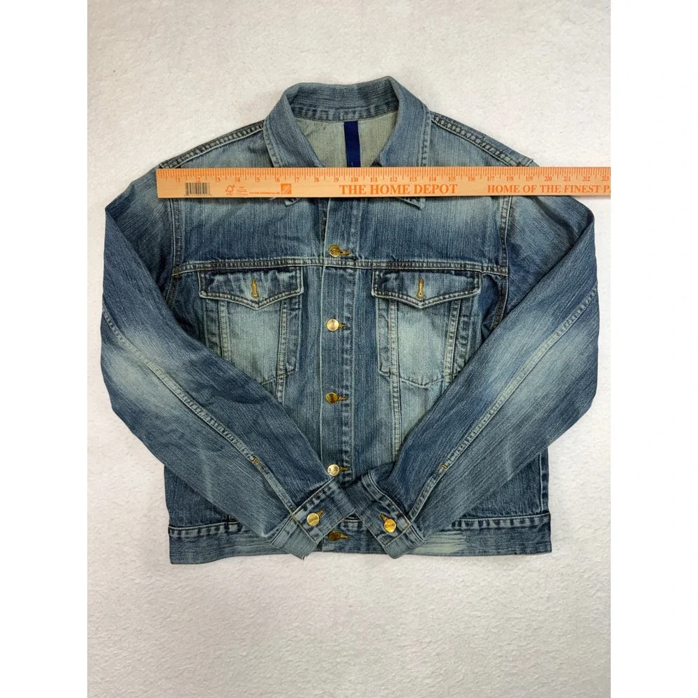 H&M Divided Western Denim Jacket Mens Large Blue Trucker Cotton 100295